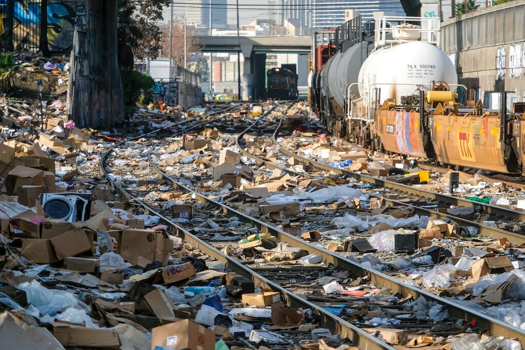 Las imágenes de los saqueos al tren han frustrado a millones de compradores en EEUU y asombrado al mundo, por la magnitud de los robos y la inercia de las autoridades en Los Ángeles.