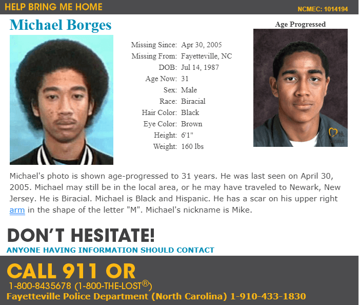 Niños y Adolescentes hispanos extraviados en Carolina del Norte