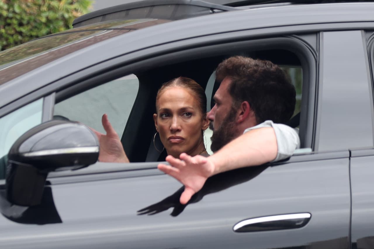 JLo y Ben Affleck durante la "acolarada discusión" que supuestamente tuvieron.