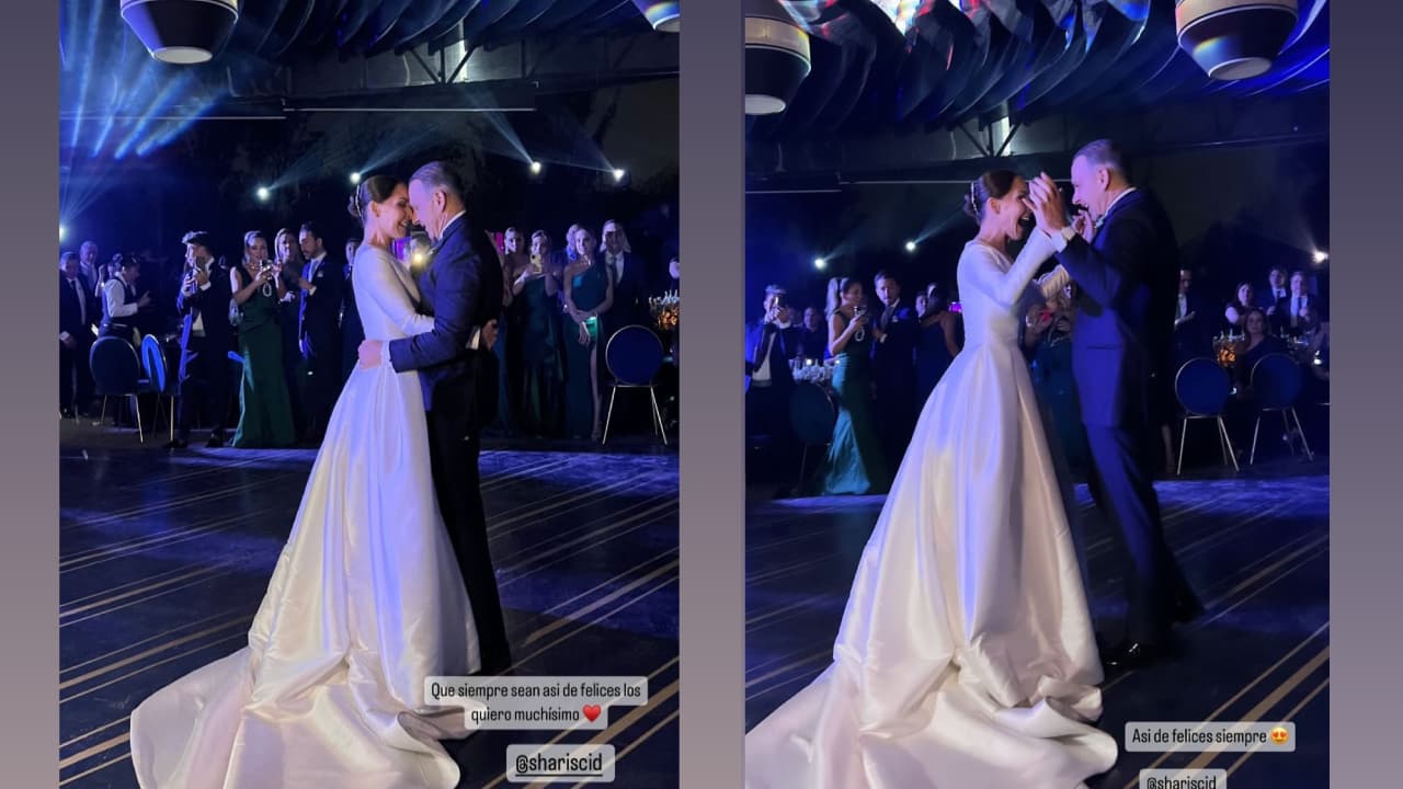 Sharis Cid presumió cómo fue su primer baile con su ahora esposo