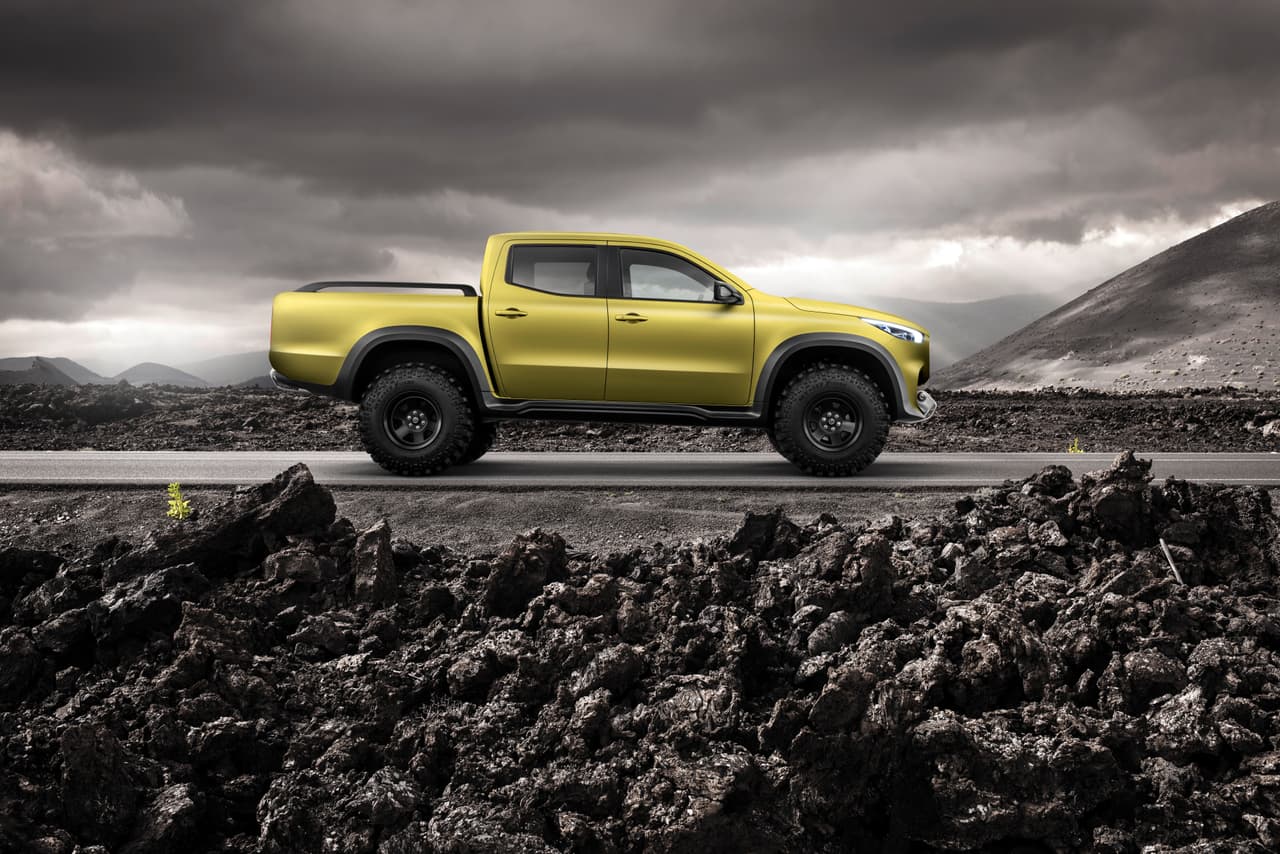 La Mercedes-Benz Clase X Powered Adventurer cuenta un sistema de transición de la tracción 4X4 con parcialidad al eje posterior.