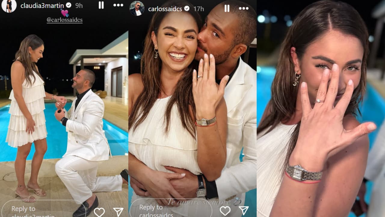 Claudia Martín presumió el anillo de compromiso que Carlos Said le dio.