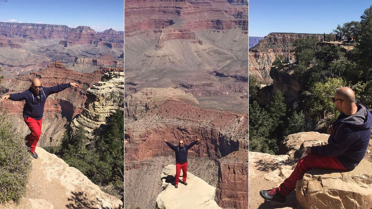 Así, pudo ir a conocer y observar la inmensidad del Gran Cañón en Estados Unidos.