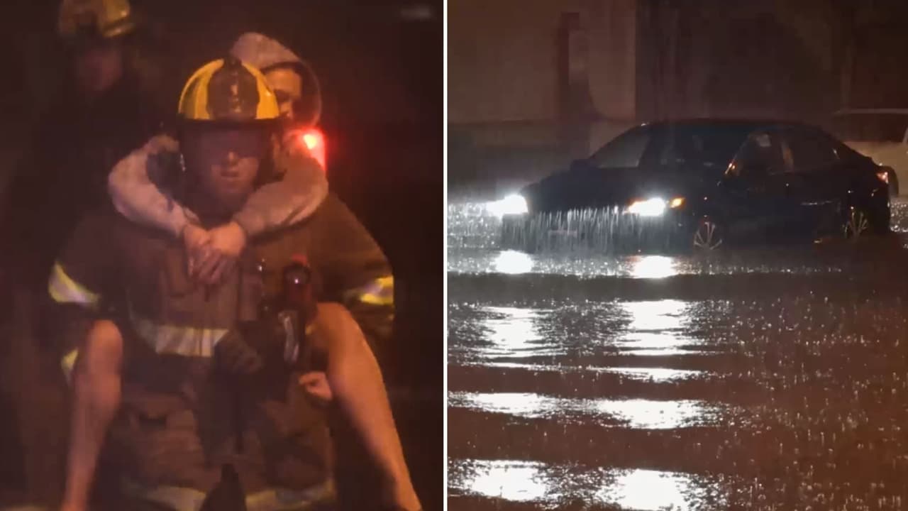 En video: Fuertes lluvias en Dallas provocan caos en calles y autopistas