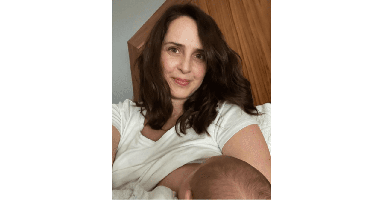 Irán Castillo y su bebé