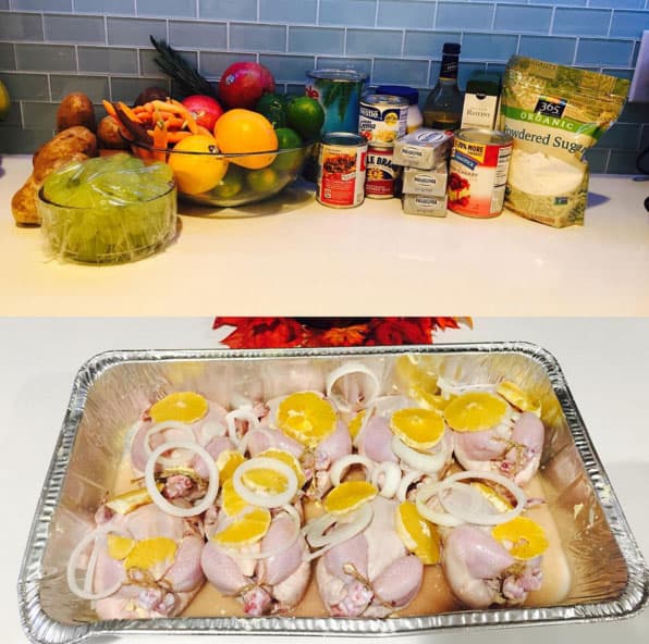 También su platillo principal: deliciosas codornices al horno.