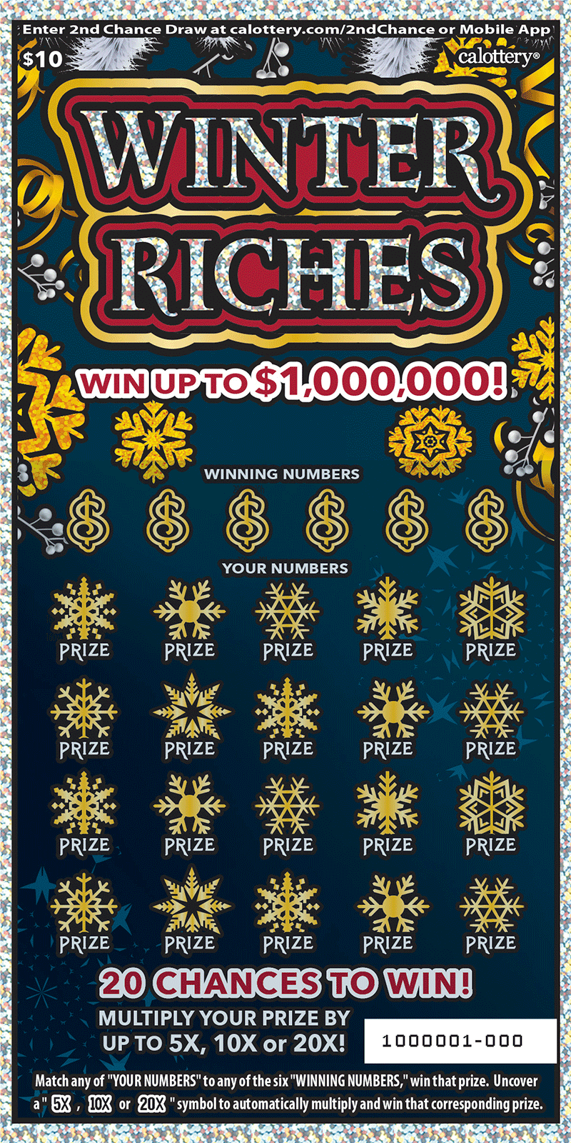 Estas son las probabilidades de ganar con un raspadito de $10 en California