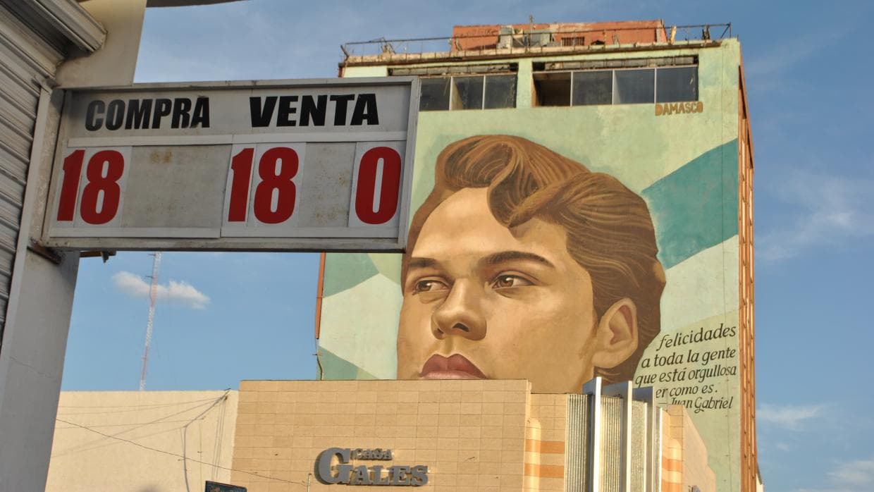 Currency exchange is an invaluable service along the border.