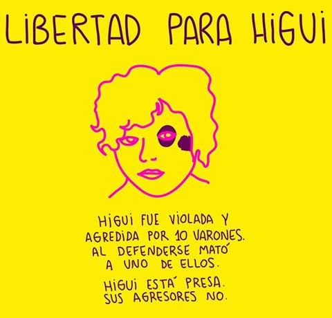 El jueves ocho de junio, su abogada, Raquel Hermida, había confirmado que Higui había tenido que "cumplir con el trámite de una pericia psicológica".