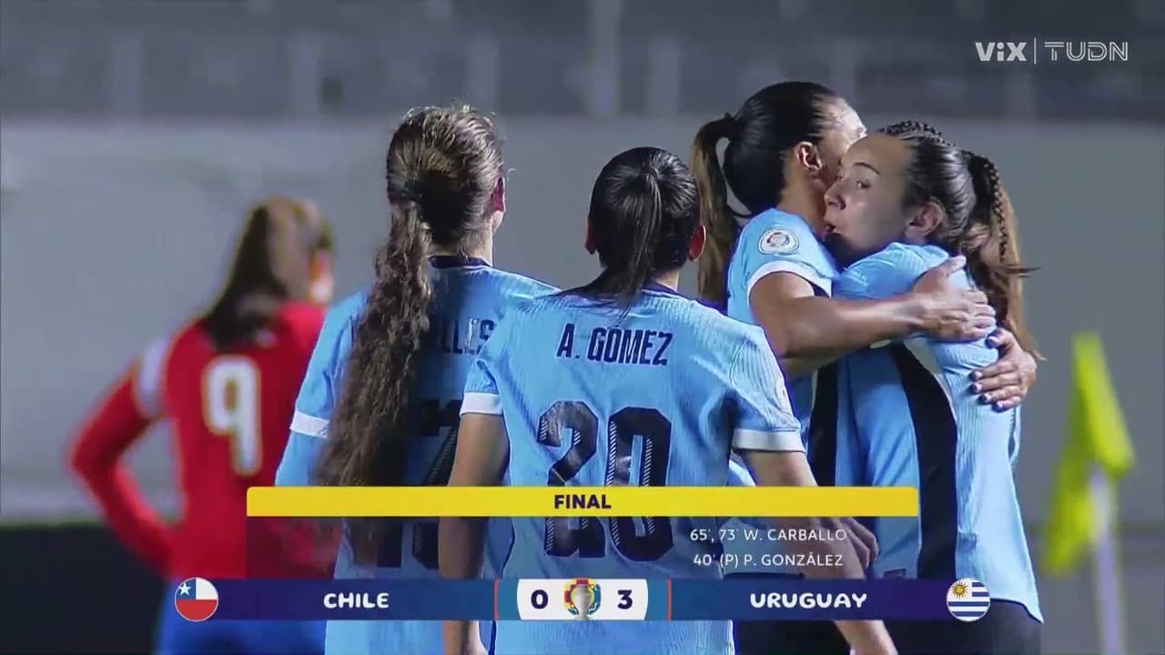 Resumen | Uruguay golea y avanza a Semifinales en Copa América Femenina