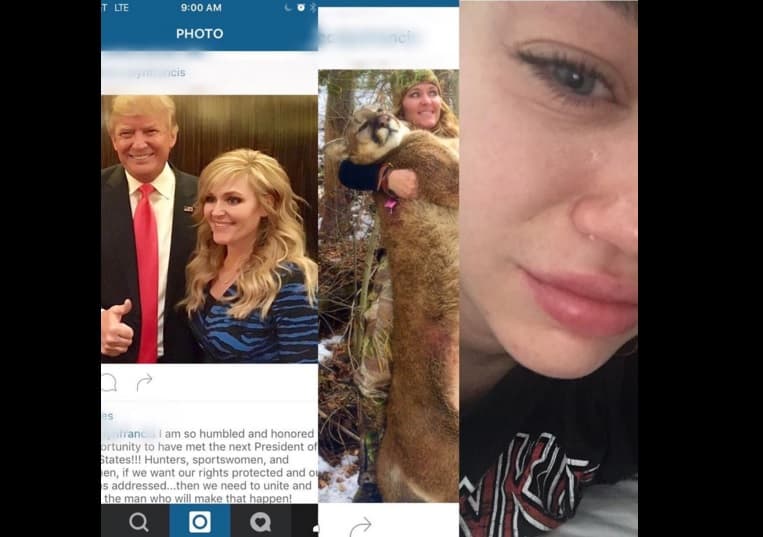 "Sí, lo que ven en mi mejilla es una lágrima. Esto me hace sentir mucho miedo y tristeza, no solo por nuestro país, sino por los animales que son lo que más amo en este mundo. Mi corazón está roto en mil pedazos. Creo que vomitaré. Tú no eres mi destino. No es tu trabajo decidir cuándo termina la vida de alguien y ¡NO ERES DIOS POR MÁS QUE CREAS SERLO!", publicó Miley.