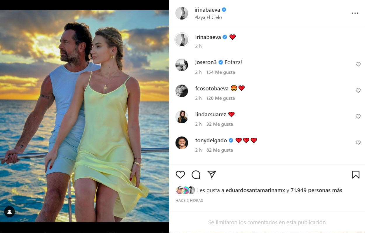 Irina Baeva y Gabriel Soto reparecen juntos en romántica foto.