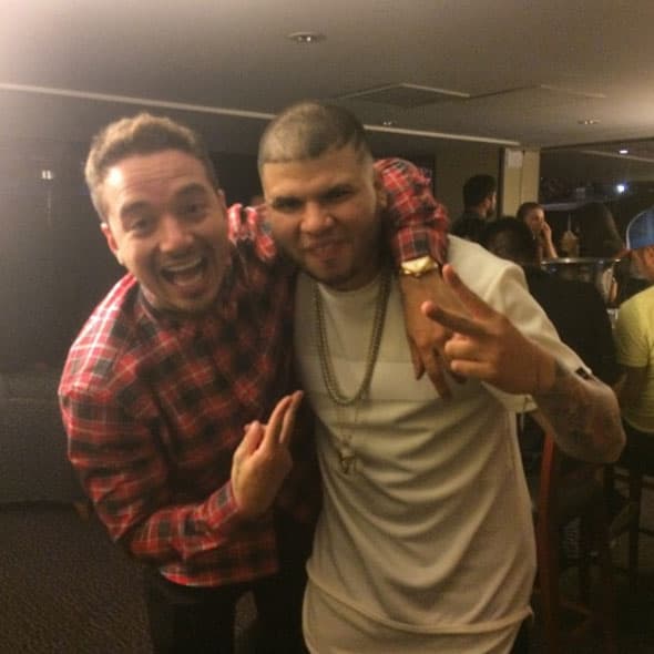 J Balvin está encantado de pasar tiempo con su pana Farruko.