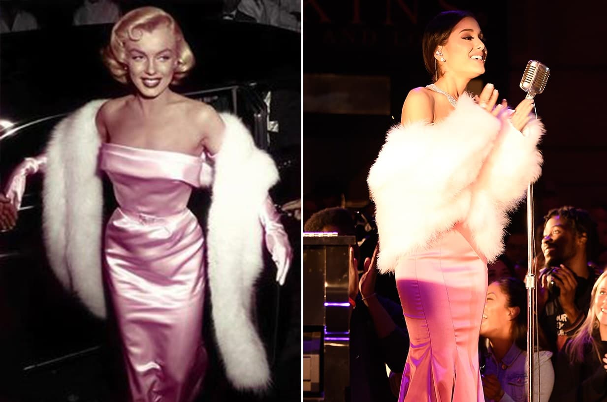 Para continuar con esta lista te mostramos a Ariana Grande con un vestido muy similar al de Marilyn.