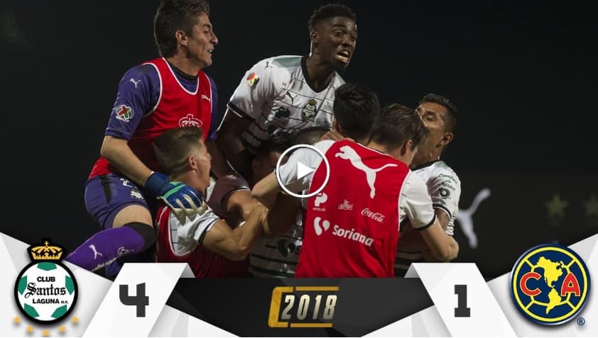 Debacle americanista: Santos goleó a las Águilas y tiene pie y medio en la final