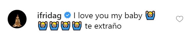 La primogénita de Alejandra Guzmán no tardó en responder el detalle de su prima: "Te amo mi bebé, te extraño".
<br>