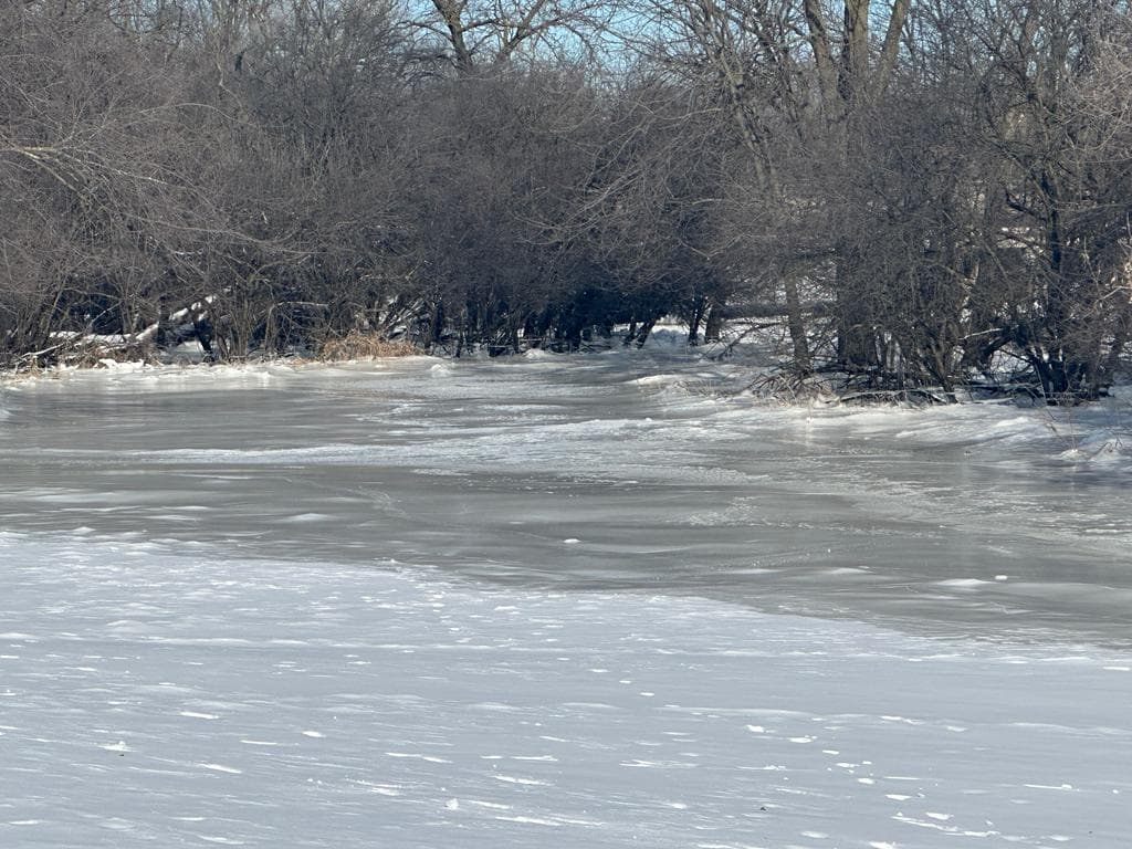 En el suburbio de Lyons se puede escuchar cómo poco a poco el hielo del río Des Plaines se empieza a desquebrajar.