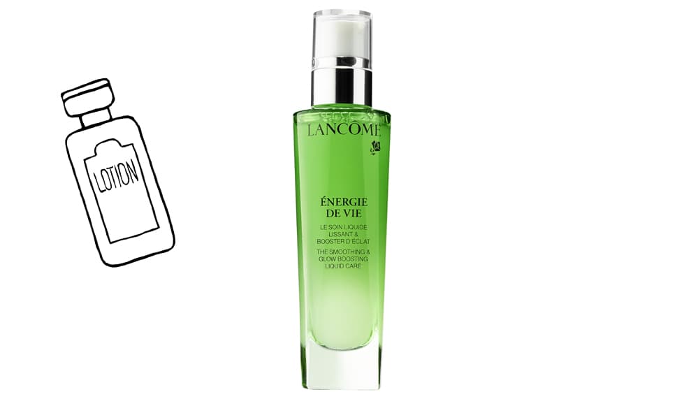 2. ÉNERGIE DE VIE THE SMOOTHING & GLOW BOOSTING LIQUID CARE, Lancôme, Macy’s, $55 dólares. | Esta loción se inspira en la cosmética coreana y es ideal para las millenials que tienen poco tiempo. Después de desvelarte, la piel se deshidrata y esta loción sale al rescate, pues humecta, devuelve la frescura y la vitalidad. Es un hidratante líquido . Su ligera textura, penetra rápidamente y la puedes usar por la mañana y por la noche. 
<br>
