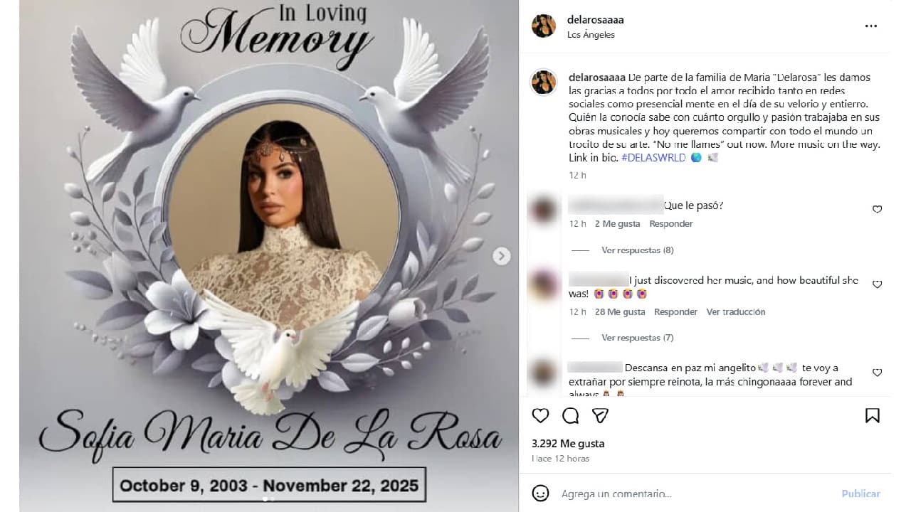 Familia de la cantante Delarosa anuncia el lanzamiento de video musical post mortem.