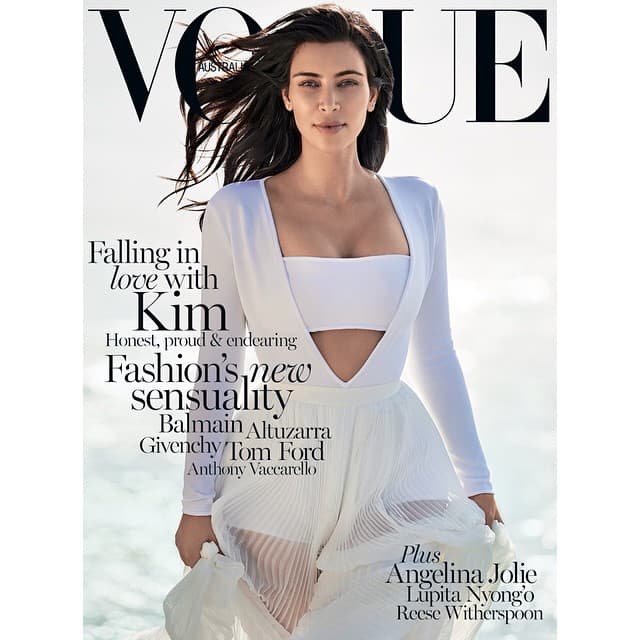 Pero la más popular del clan, Kim, también ha aparecido un par de veces; en esta ocasión lo hizo para la edición de Australia a principios de año.