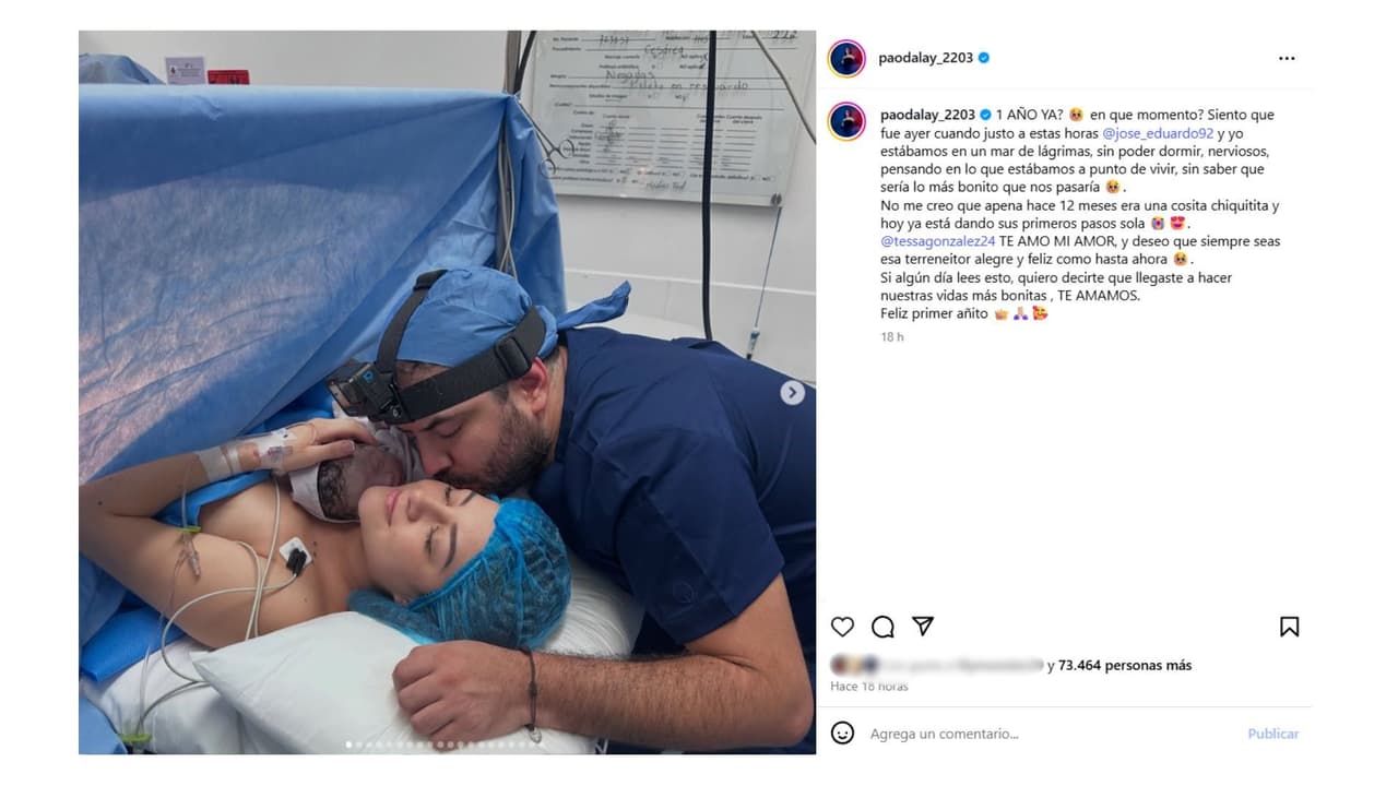 Paola Dalay recordó el nacimiento de su hija.