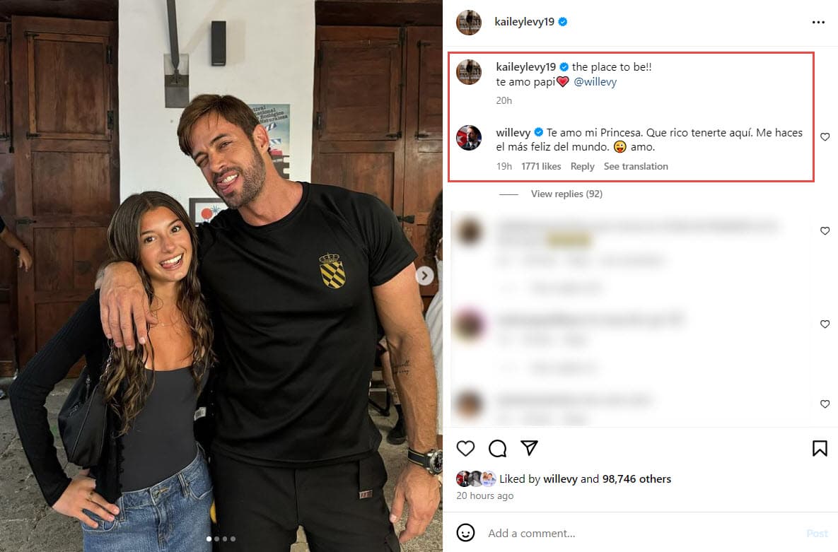 Kailey y William Levy.
