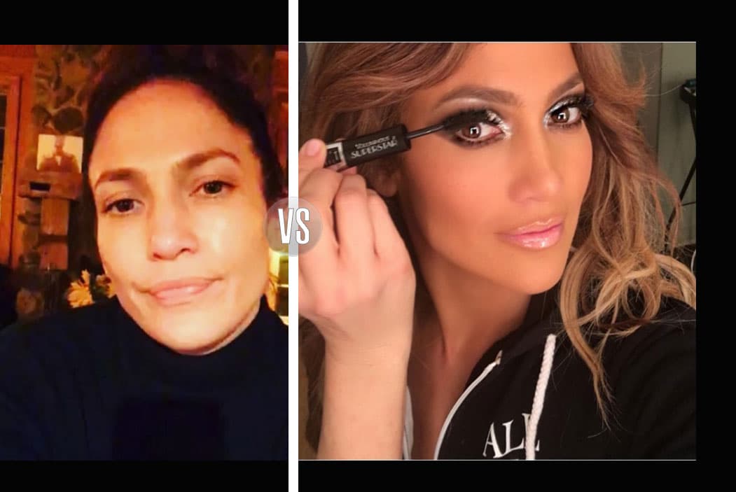 Esta es la comparación de un día sin maquillaje y otro con maquillaje.