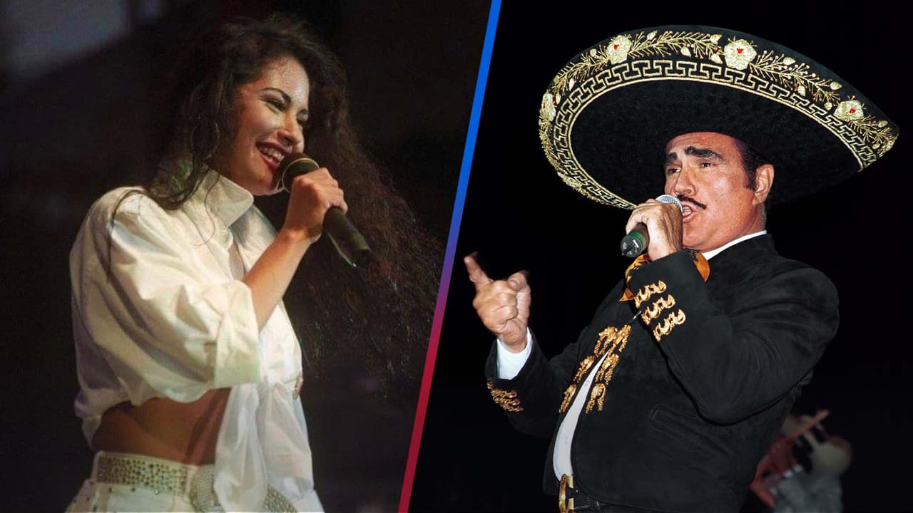 Revelan inédita foto de Vicente Fernandez y Selena, un dueto que “seguramente ya canta en el cielo”