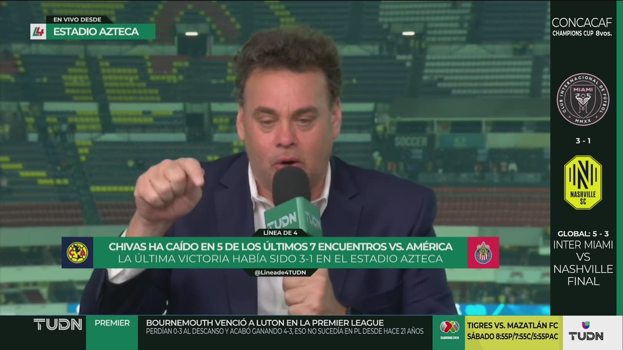 Faitelson critica al América: "El primer tiempo es una basura"