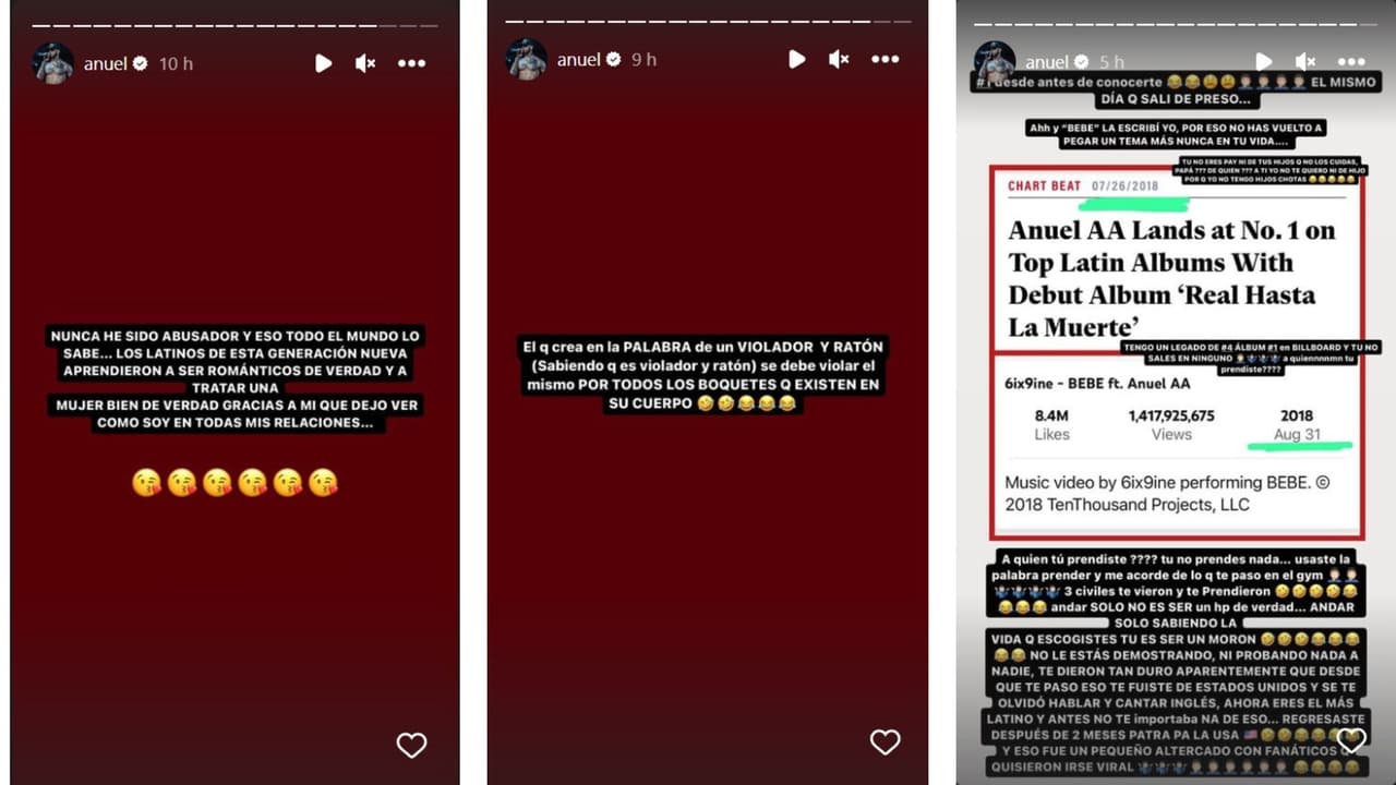 Anuel AA se defiende de las acusaciones de Tekashi 6ix9ine.