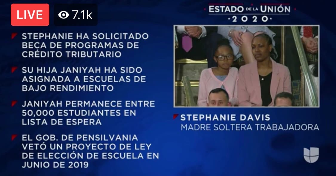 El gobernador de Pensilvania, Tom Wolf; vetó la legislación para ampliar las opciones escolares para 50,000 niños", dijo Trump.