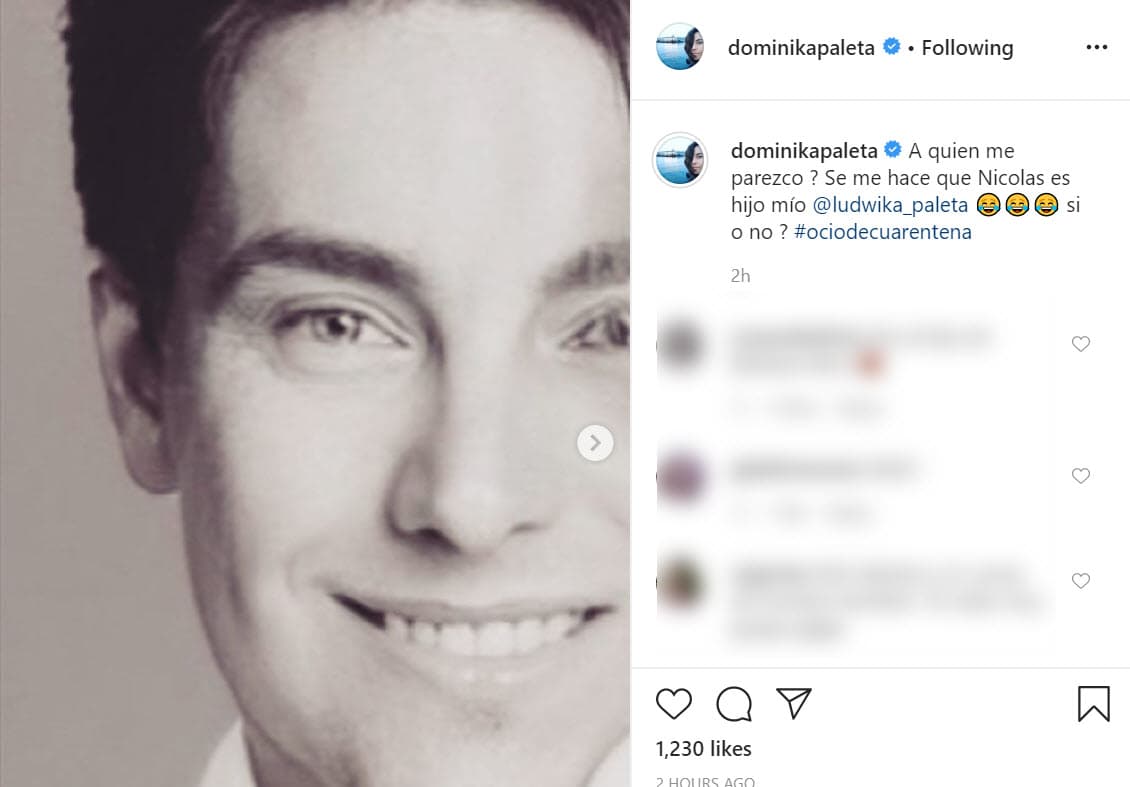 Al ejecutar la aplicación, el cambio de sexo de Dominika resultó ser este. 
<b><a href="https://www.instagram.com/p/CBk95ztJty-/" target="_blank">En la fotografía</a></b> quedó en evidencia el extremo parecido con su sobrino Nicolás. 
<br>