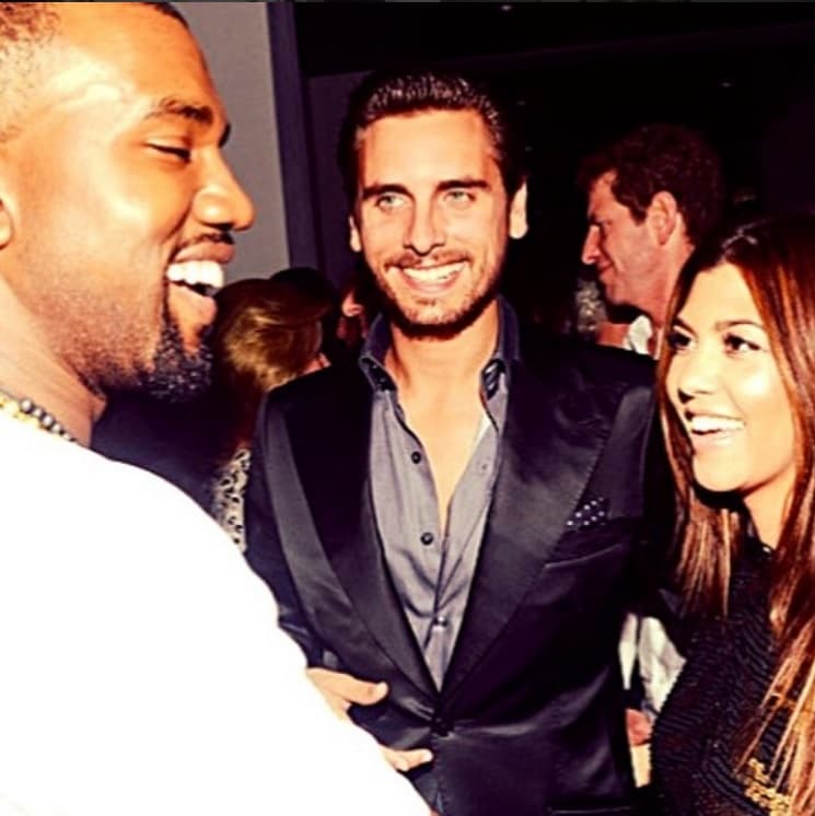 Kanye west y Koutney se llevan muy bien, por lo que se ve.