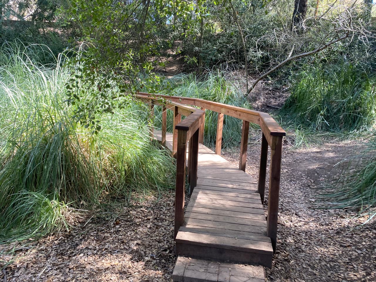 Una vez pasas la zona residencial, entras a la vía del parque que te lleva hasta la cima de la colina.