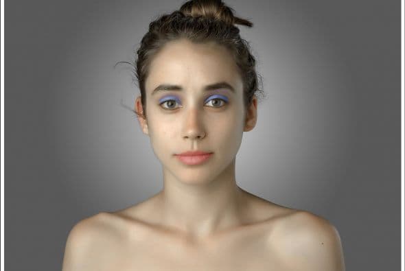 Esther Honig hizo modificar su rostro según la belleza de diferentes países. Aquí, Kenia. Foto: Gentileza.