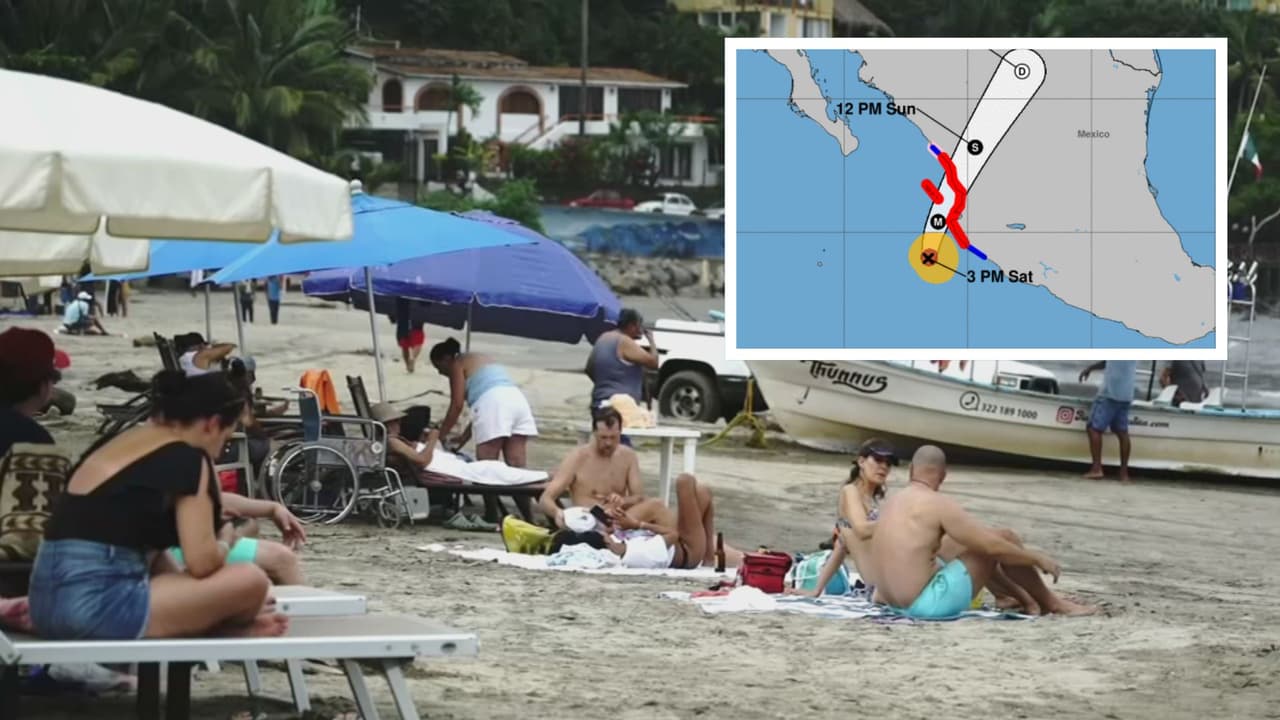Playas llenas y negocios abiertos: el panorama en Nayarit, México, pese a la cercanía del huracán Roslyn de categoría 4