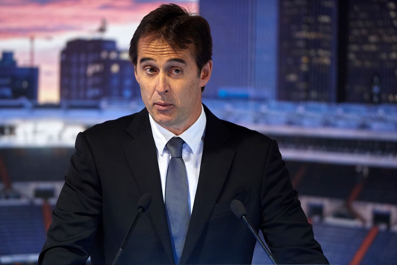 MADRID, SPAIN - JUNE 14: Julen Lopetegui speaks to the media after being announced as new Real Madrid head coach at Santiago Bernabeu Stadium on June 14, 2018 in Madrid, Spain. (Photo by Quality Sport Images/Getty Images)