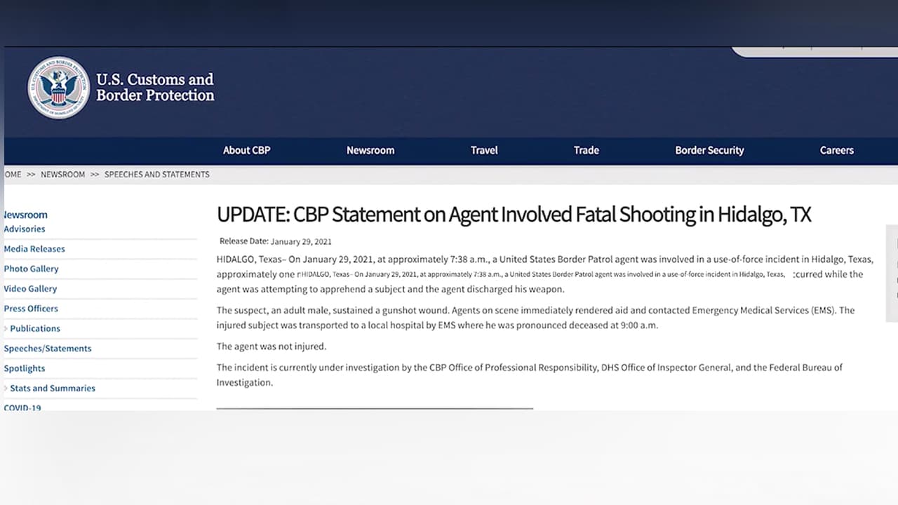 En una declaración sobre el incidente la patrulla fronteriza indicó que un agente estuvo involucrado en una situación de ‘uso de fuerza’ cerca del río Grande en Hidalgo, Texas. El oficial respondió a un reporte de entrada ilegal, el indicente ocurrió mientras el uniformado intentaba detener al sujeto y disparó. el agente no resultó herido.