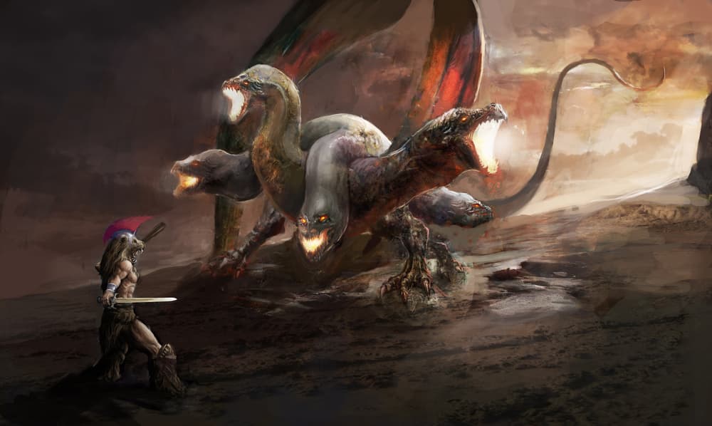 <b>HYDRA</b> - Criatura que sí viene de mitos griegos, incluida dentro de una de las 12 misiones de Hércules. El monstruo era el terror de los mares y se dice que era el guardián del Inframundo, destruyendo a todo aquel hombre que intente acercársele.