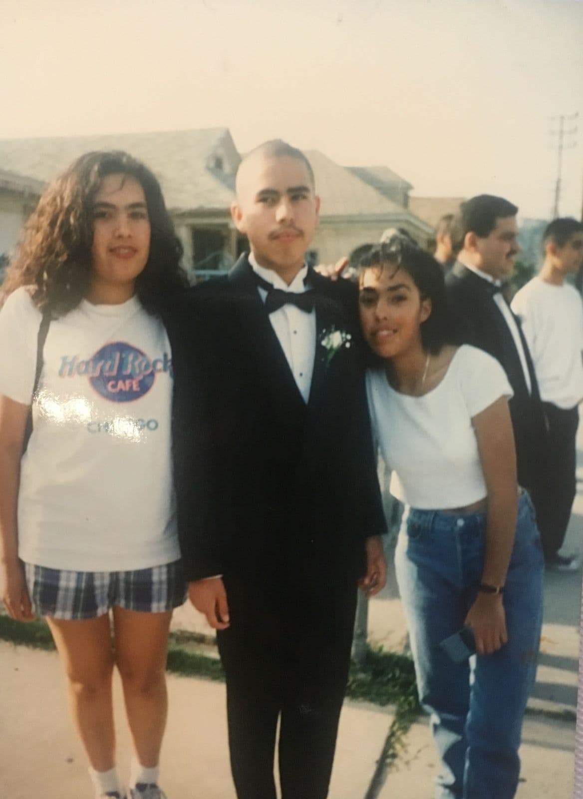 At the age of 19, shortly before he was arrested, David Diaz posed with his sisters Angela and Darlene.