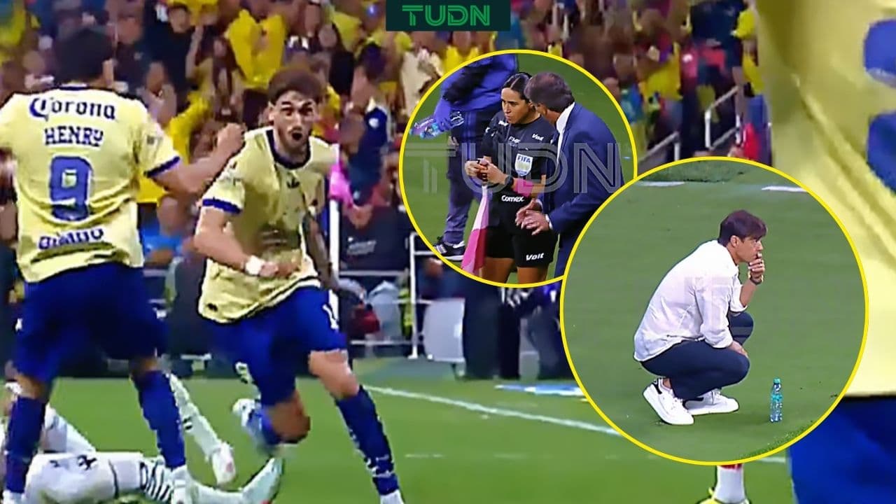 ¡Las reacciones lo dicen todo! Así actuaron los técnicos de América y Monterrey al gol de Las Águilas