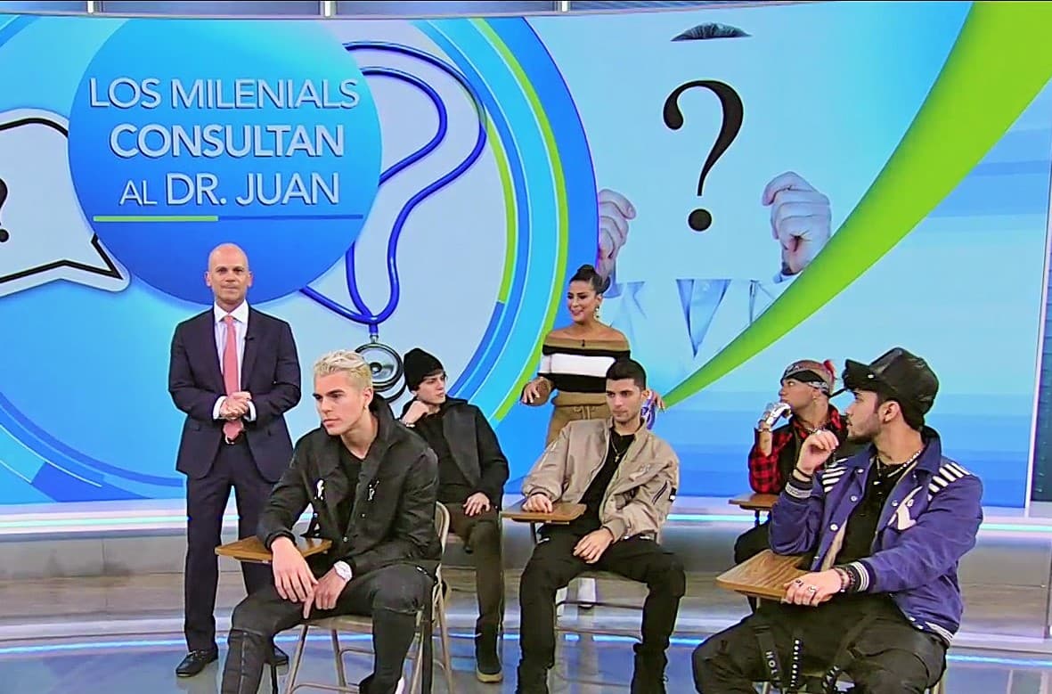 Pero no solo fueron a bailar y cantar, Christopher, Erick, Joel, Richard y Zabdiel también despejaron algunas dudas de salud con el Dr. Juan.