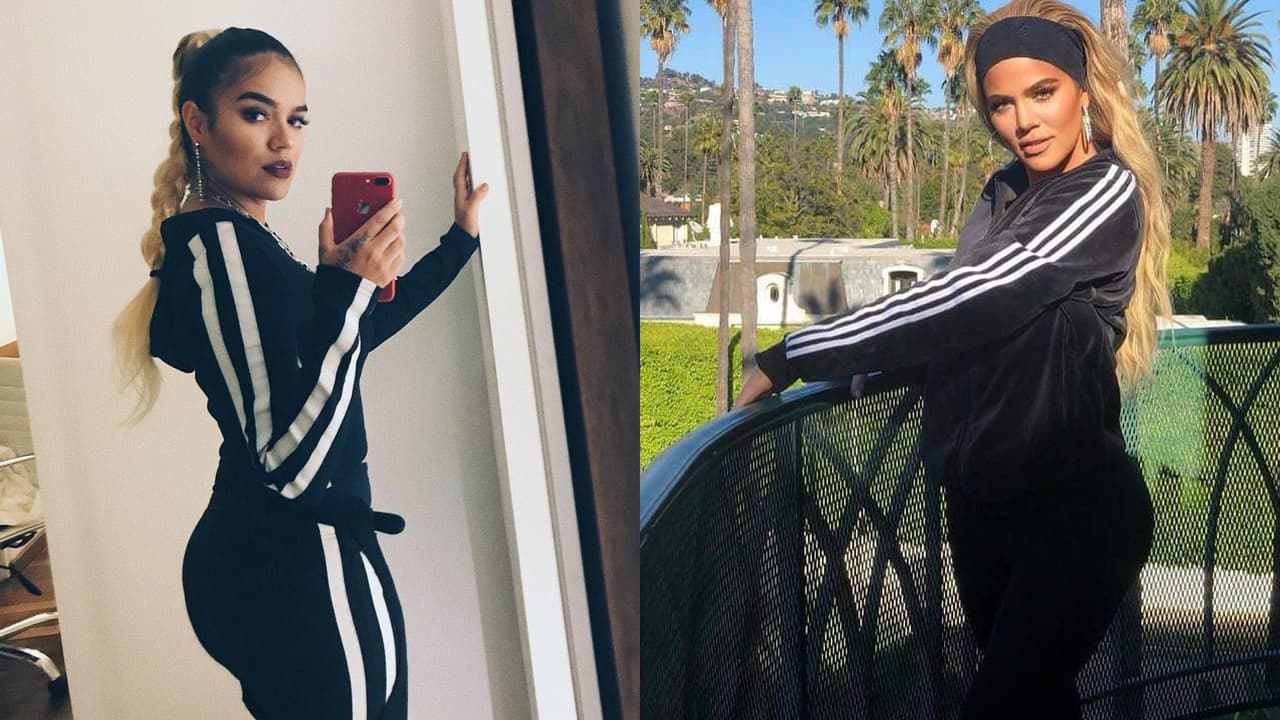 Qué tal a la hora de vestirse casual, fuera de los reflectores, tal parece que tanto la cantante paisa, como la hermana de Kim Kardashian, se ponen de acuerdo con sus outfits y se nota que a las dos les gusta la ropa deportiva en colores oscuros.