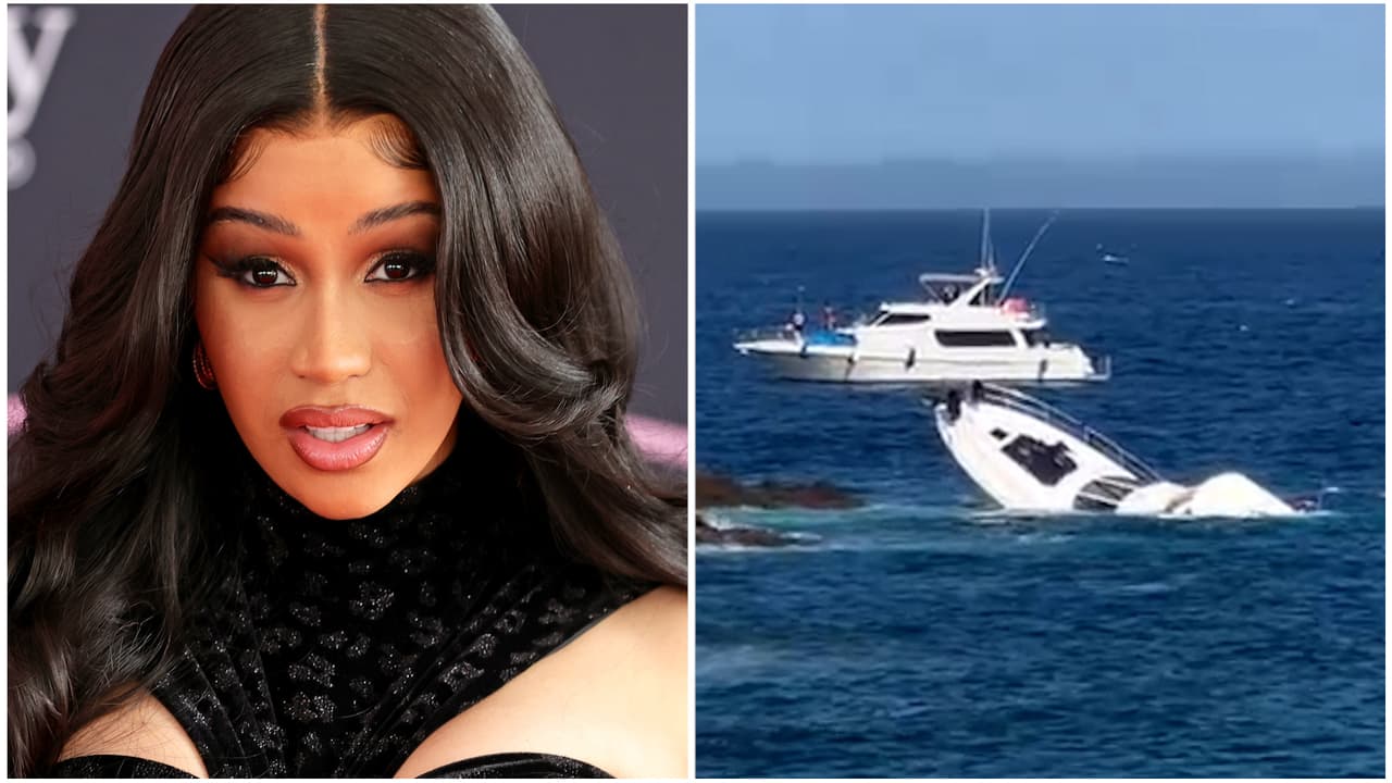 Cardi B queda en shock al ver que un yate se hunde frente a sus ojos: "No hay barco que pueda salvarlo"