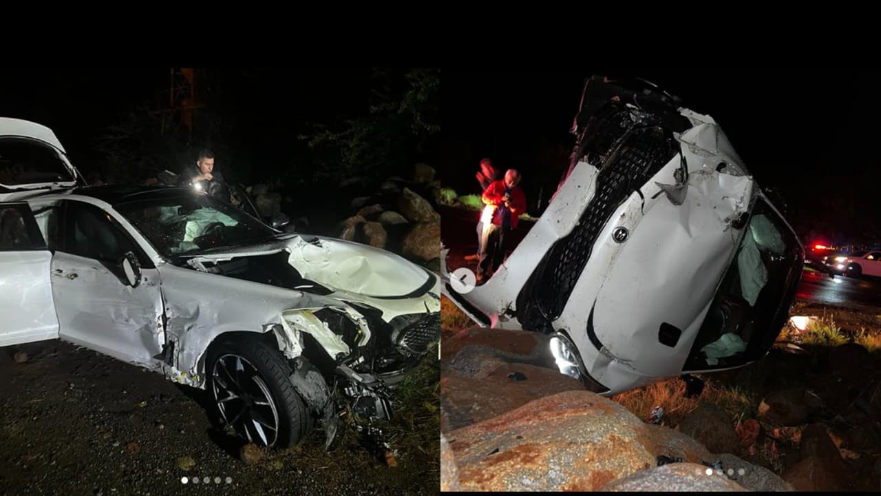 Estas son imágenes de cómo quedó el auto en el que viajaba Edwin García.