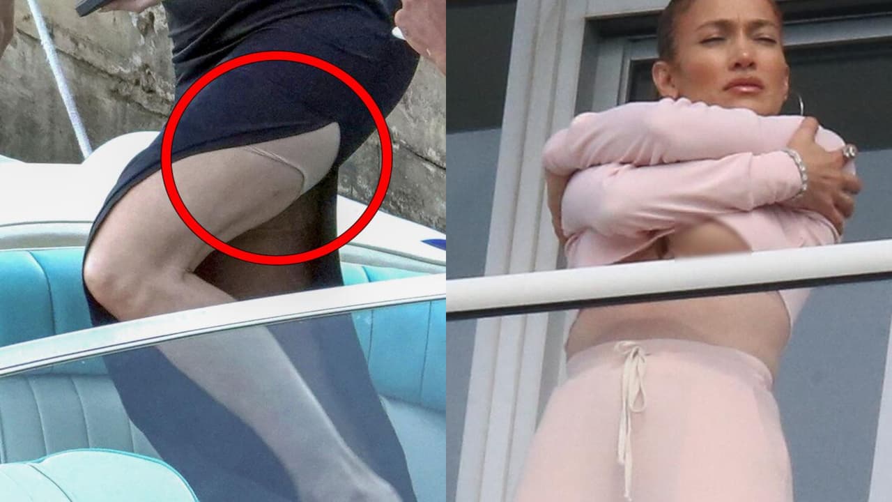 En ocasiones anteriores, JLo había dejado ver con sus 'outfits' una faja que traía debajo del vestido y mostró parte de uno de sus senos a consecuencia del top que traía puesto.