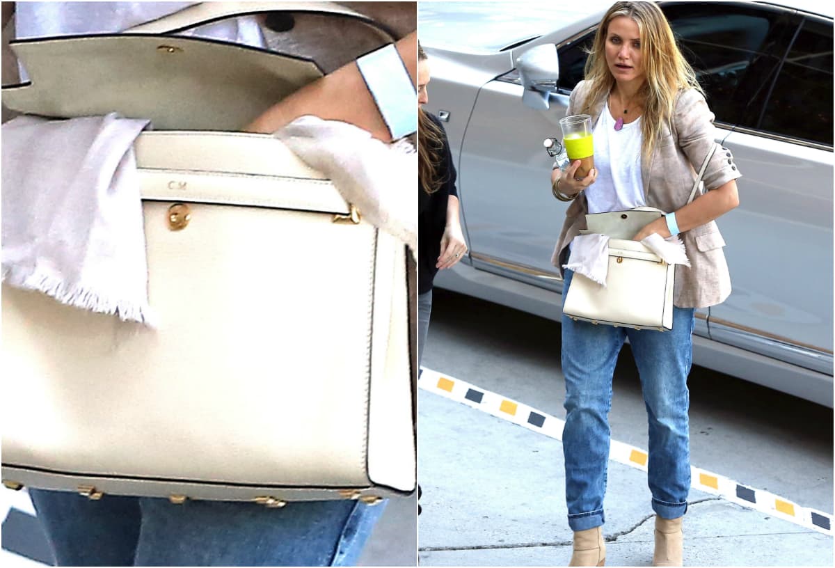 ¿Te gusta llevar en tu bolsa muchas cosas? Entonces eres del club de Cameron Diaz, pues a la estrella le gusta cargar todo lo que cree utilizar.