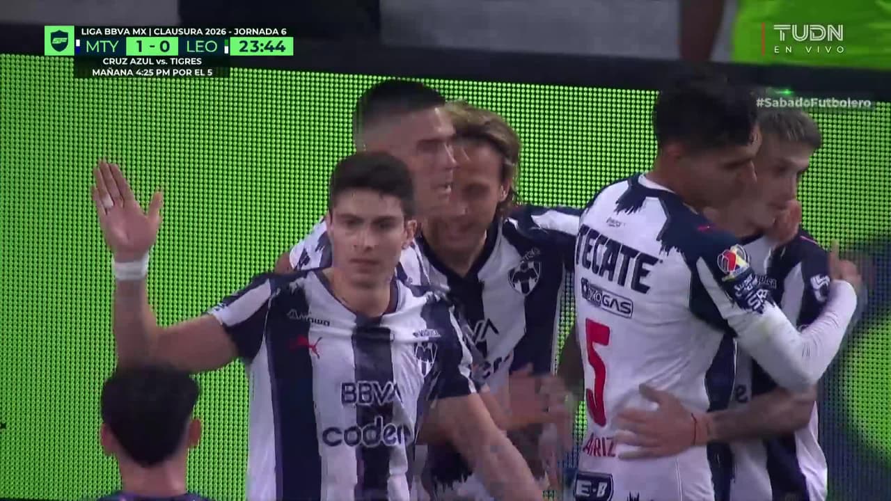 ¡Gol de Monterrey! Orellano le puso un bombón a Canales que la mandó a guardar