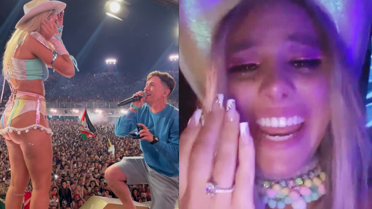 Guaynaa y Lele Pons se comprometen: el cantante le pide matrimonio en pleno concierto
