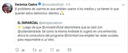 En la primera afirmó que Yolanda no solo la usó a ella sino a los medios.
